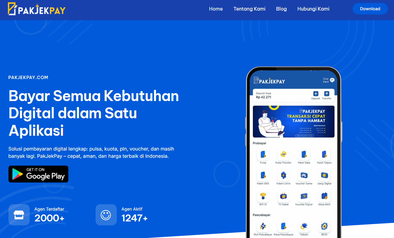 PakJekPay.com: Aplikasi Pulsa & PPOB All-in-One